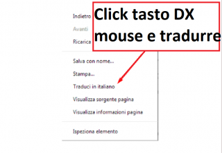 4) a questo punto tasto dx e andiamo su TRADUCI IN ITALIANO